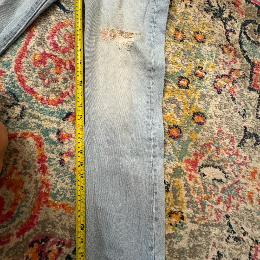 Levi's Sky Blue Straight Leg Jeans - Picture 9 of 10